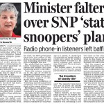 DM - minister falters over NP on radio phone in